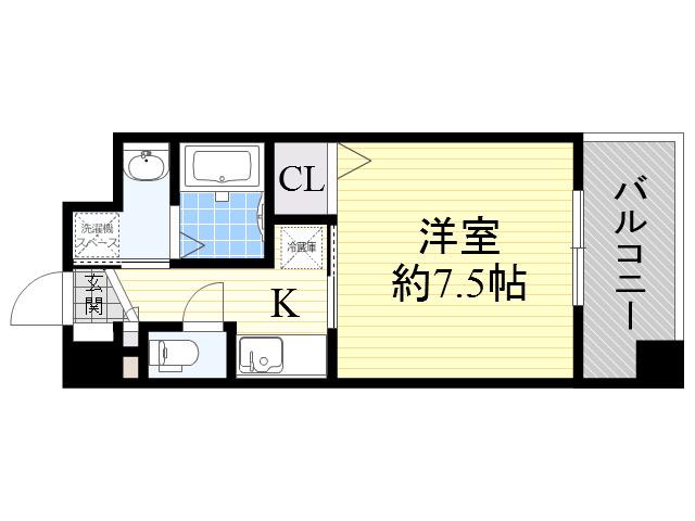 WILL DO 新大阪(1K/10階)の間取り写真