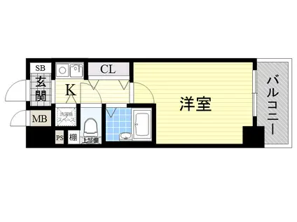 プレサンス御幣島ステーションフロント(1K/6階)の間取り写真