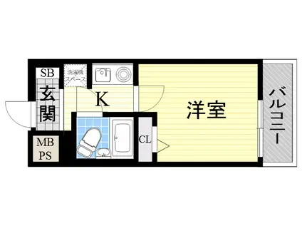 エスリード塚本第2(1K/8階)の間取り写真