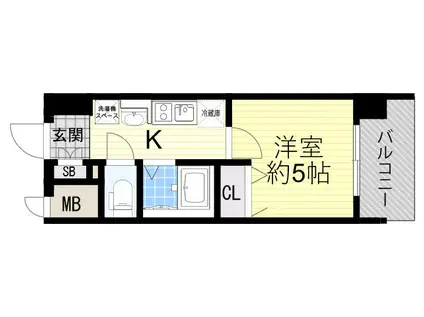 エスリード新大阪サウス(1K/11階)の間取り写真