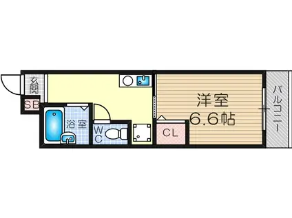 ラクシュミー田川(1K/3階)の間取り写真