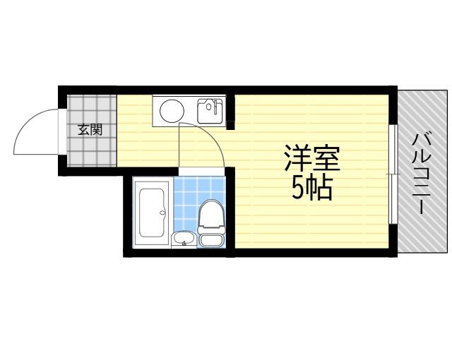 淀川RSメゾン第一(ワンルーム/2階)の間取り写真
