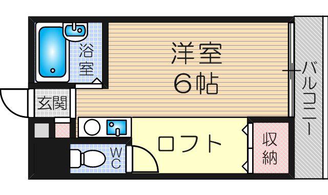 新大阪OMパレス(ワンルーム/4階)の間取り写真