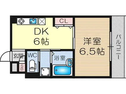プルス塚本(1DK/1階)の間取り写真