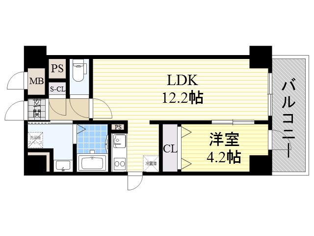 マウントピア(1LDK/2階)の間取り写真