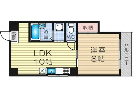 アンビロン晴光(1LDK/1階)の間取り写真