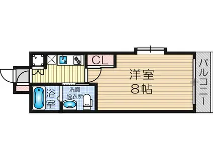 ディナスティ十三東(1K/4階)の間取り写真