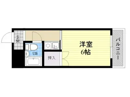 グランドコート新大阪(1K/4階)の間取り写真