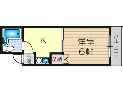 グランドコート新大阪(1K/4階)の間取り写真