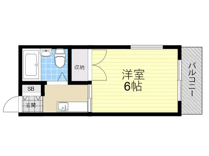 第五丸福マンション(1K/3階)の間取り写真