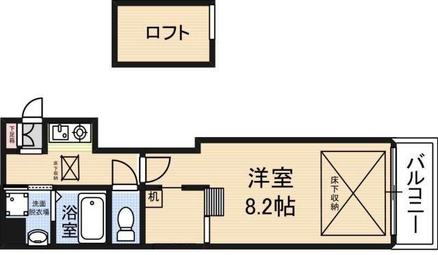 都マンション(1K/7階)の間取り写真