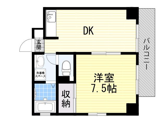 レクシア新大阪(1DK/3階)の間取り写真