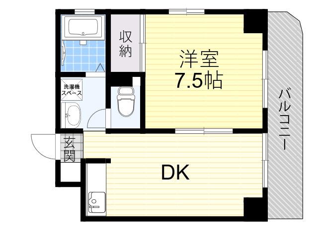 レクシア新大阪(1DK/3階)の間取り写真