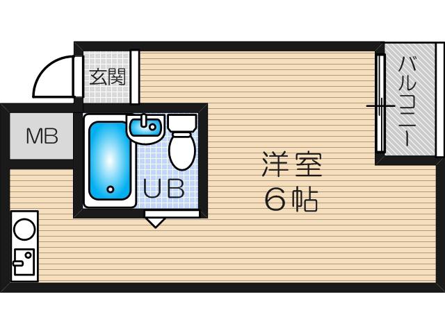 巴第1マンション(ワンルーム/5階)の間取り写真