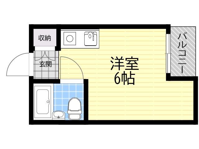 巴第1マンション(ワンルーム/3階)の間取り写真
