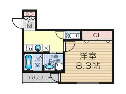 フジパレス神崎川1番館(1K/2階)の間取り写真