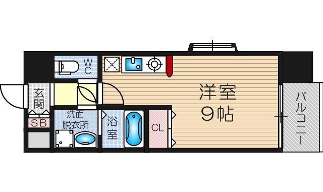 エクセレント上新18(ワンルーム/6階)の間取り写真