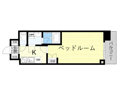 REーBE東三国(1K/7階)の間取り写真