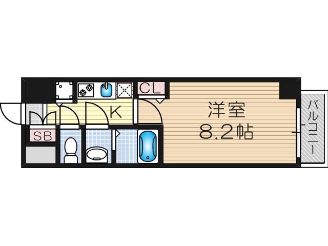 JT大阪ウエスト(1K/3階)の間取り写真