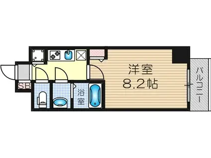 JT大阪ウエスト(1K/8階)の間取り写真