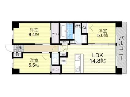 シティテラス神崎川駅前(3LDK/3階)の間取り写真