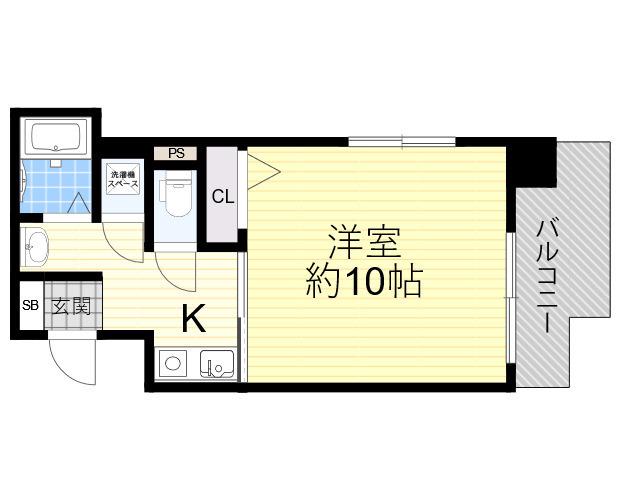 シティライフ新大阪(1K/5階)の間取り写真