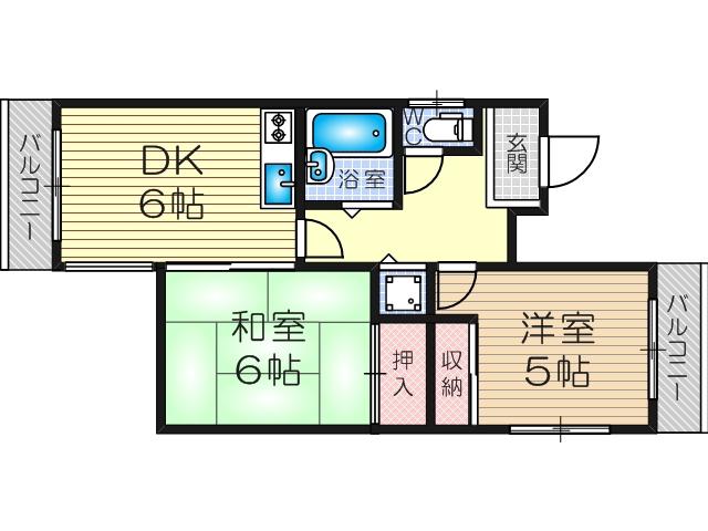 CITY M(2DK/3階)の間取り写真