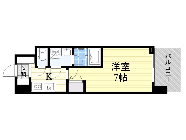 スプランディッドⅡ(1K/11階)の間取り写真