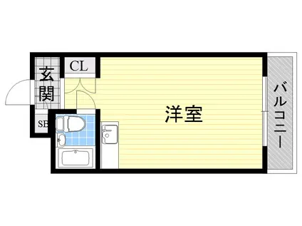 プレアール新高Ⅱ(ワンルーム/2階)の間取り写真