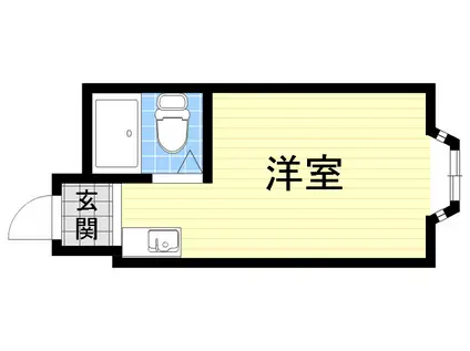 プレアール塚本7(ワンルーム/3階)の間取り写真
