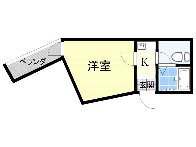 プレアール姫島(1K/5階)の間取り写真