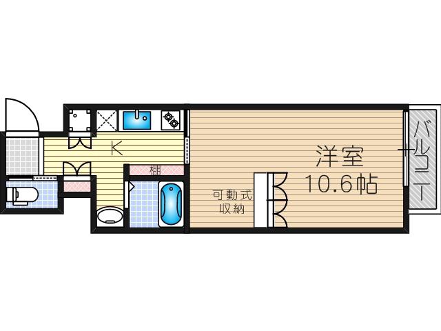 SSK・ノース OSAKA(1K/2階)の間取り写真