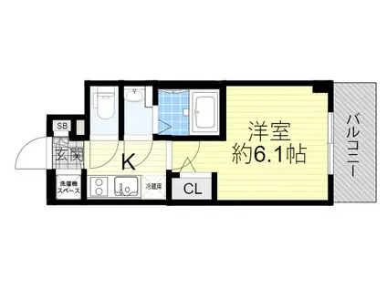 エスリード大阪シティノース(1K/10階)の間取り写真
