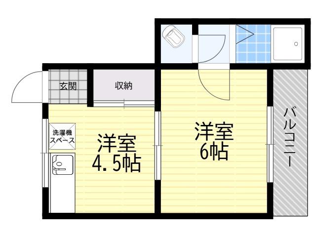 柏里ハイツ(1DK/3階)の間取り写真