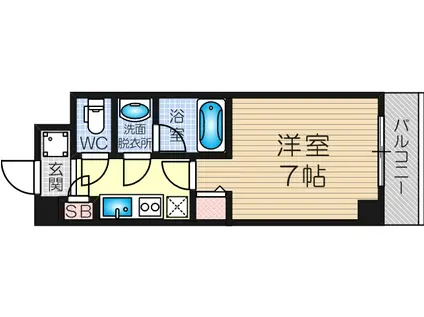 U RESIDENCE新大阪(1K/6階)の間取り写真