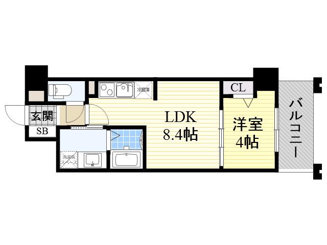 幸 COURT TSUKAMOTO(1LDK/2階)の間取り写真