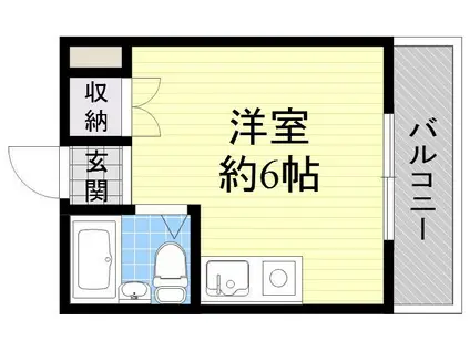 姫島ハイツ(1K/4階)の間取り写真