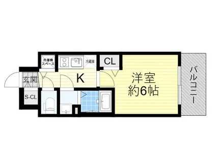 プレサンス塚本駅前(1K/7階)の間取り写真