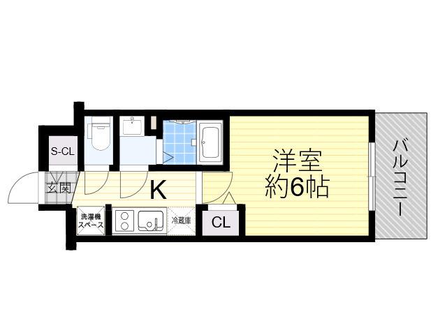 プレサンス塚本駅前(1K/11階)の間取り写真