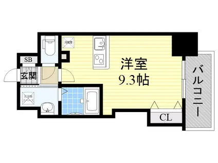 ラグゼ新大阪4(ワンルーム/6階)の間取り写真