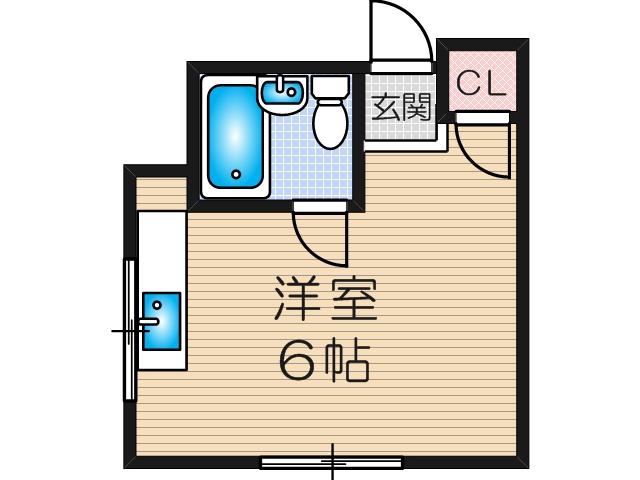 三栄ハイム(ワンルーム/3階)の間取り写真