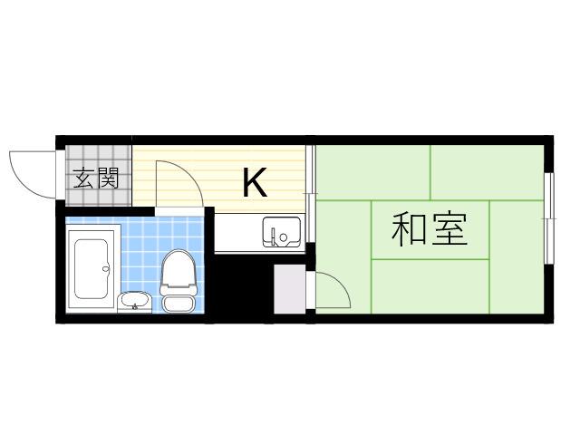 ストロング第3新大阪(1K/1階)の間取り写真