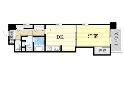 AURORA COURT木川(1DK/5階)の間取り写真