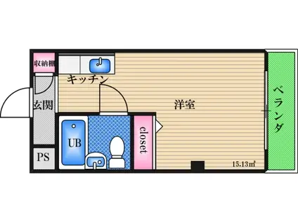 シティ西三国(ワンルーム/1階)の間取り写真