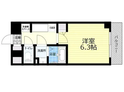 グランカリテ新大阪ウエスト(1K/9階)の間取り写真