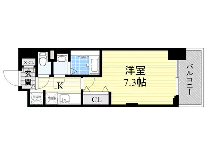 ラグゼ新大阪Ⅴ(1K/11階)の間取り写真