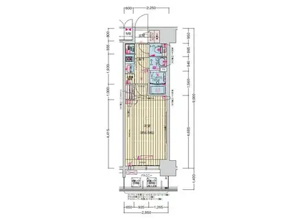 PHOENIX新大阪(1K/8階)の間取り写真