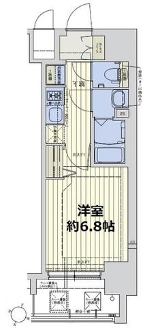スワンズシティ新大阪ヴィーヴォ(1K/5階)の間取り写真