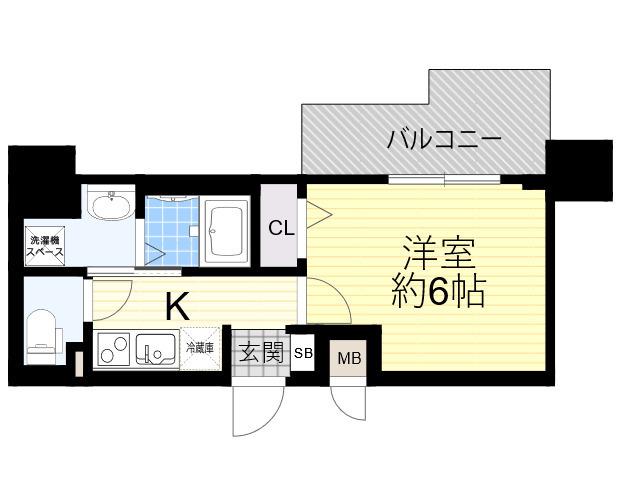 DIMUS新大阪(1K/10階)の間取り写真