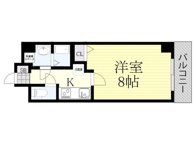 BLANCCOURT塚本(1K/6階)の間取り写真